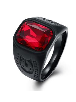 Vyriškas žiedas „Red diamond“