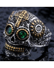 Vyriškas žiedas  „Skull green“