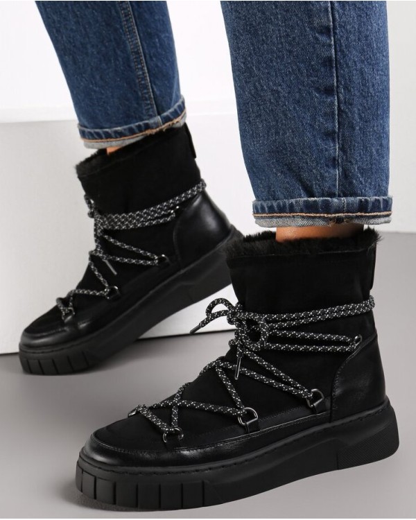Žieminiai aulinukai batai „Elle Black“