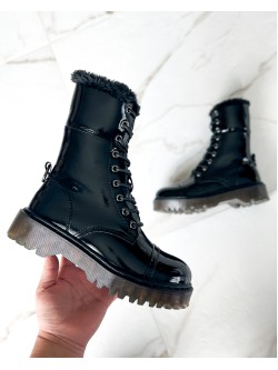 Žieminiai aulinukai batai „Norah Black Polished“