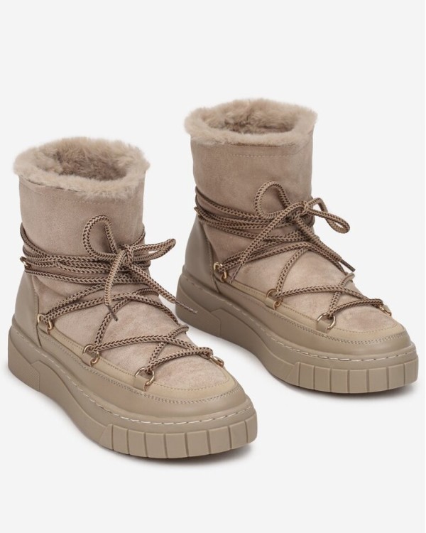 Žieminiai aulinukai batai „Elle Khaki“
