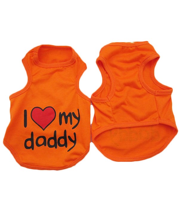 Marškinėliai šuniukams "I Love Daddy"