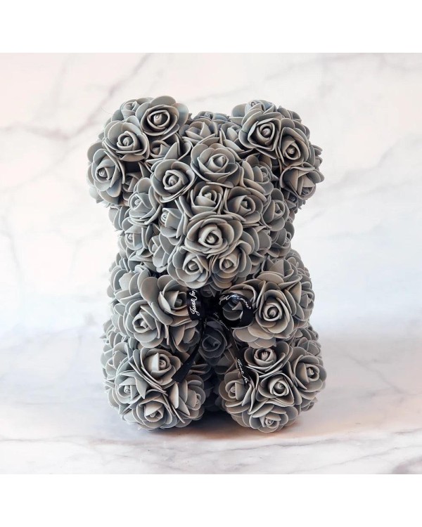 Kvepiantis meškiukas iš rožių Rose Bear, pilkas