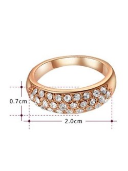 Žiedas su austriškais kristalais „Roxi Gold“