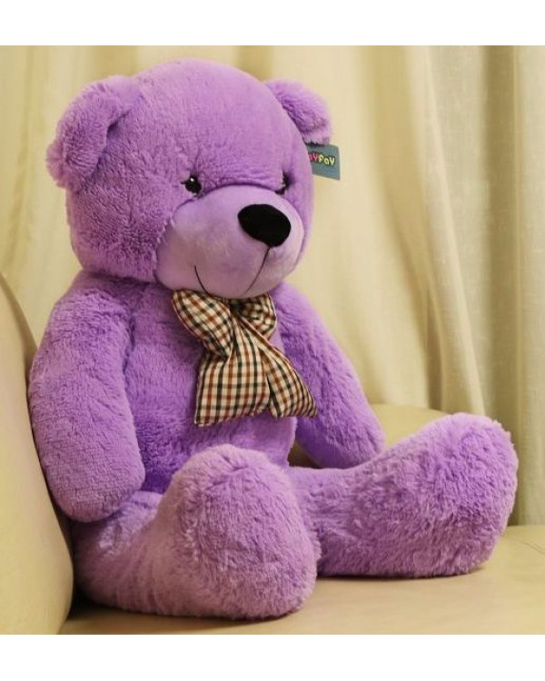 Pliušinis meškinas Tedis, violetinis