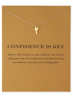 Pakabukas su kortele „Confidence Is Key“